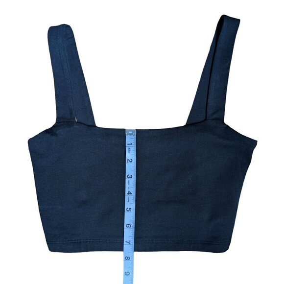 Forever 21 Little Black Cropped Tank Top Women Size  Medium - Picture 4 of 5